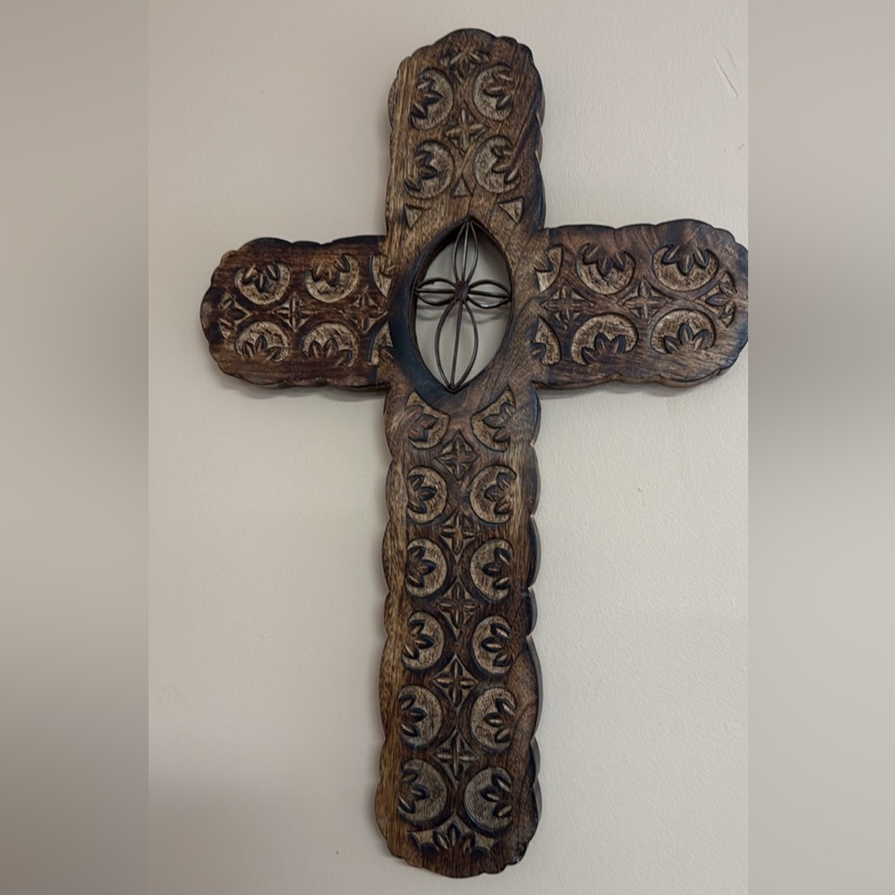 Rustic Brown Wall Cross Decor
